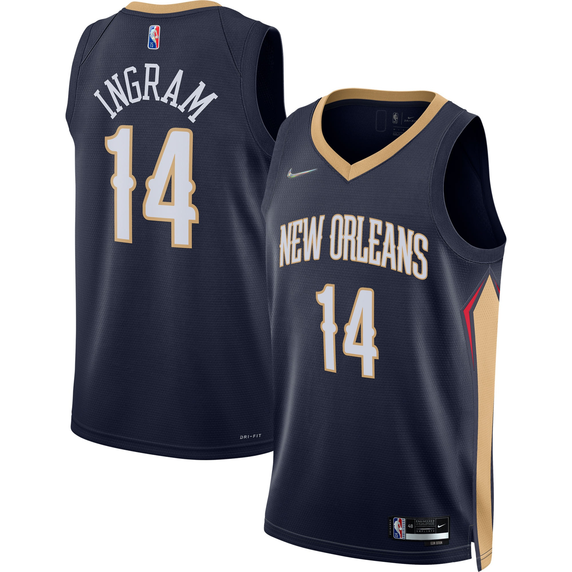 Brandon Ingram New Orleans Pelicans 2021/22 Diamond Swingman Jersey – Icon Edition – Navy NBA