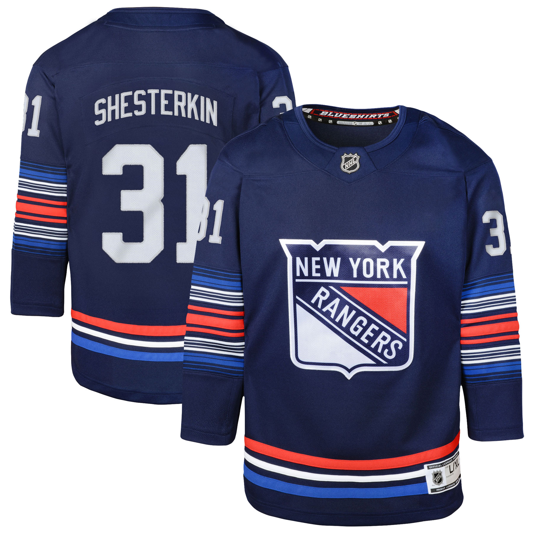 Igor Shesterkin New York Rangers Youth Alternate Premier Player Jersey – Navy