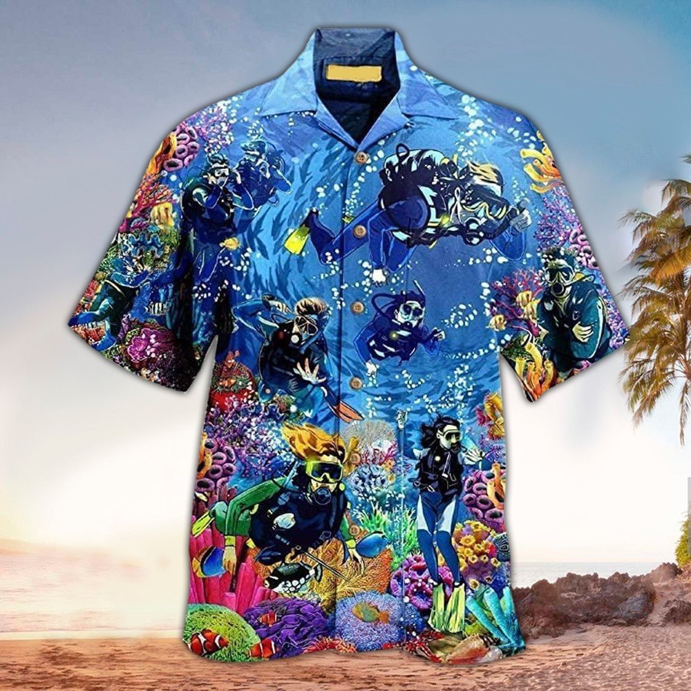 Scuba Aloha Hawaii Shirt For Lovers Ha70786