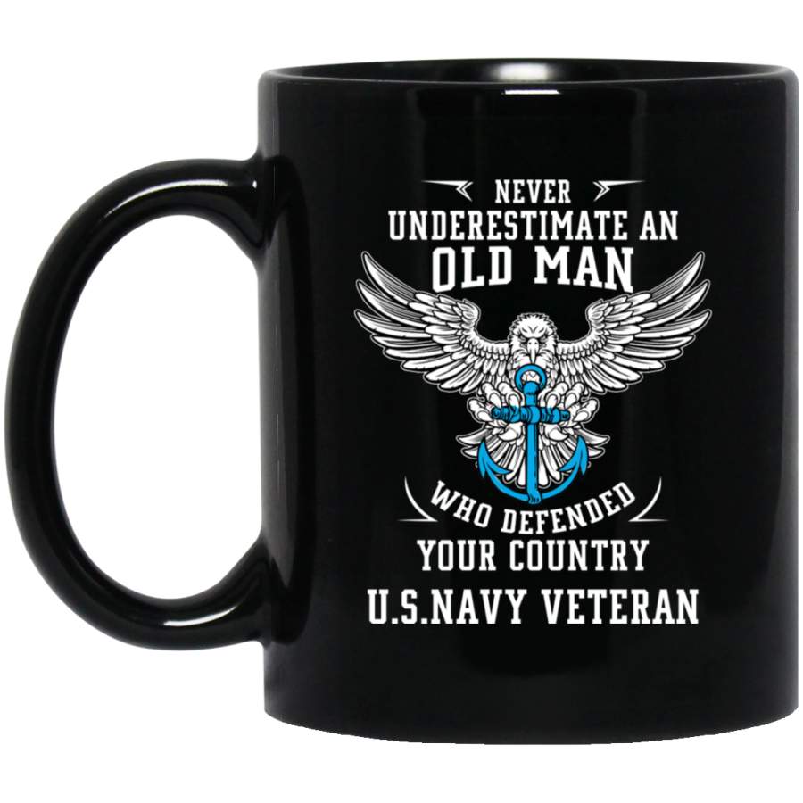 Never Underestimate An Old Man Navy Veteran T-shirt Gift