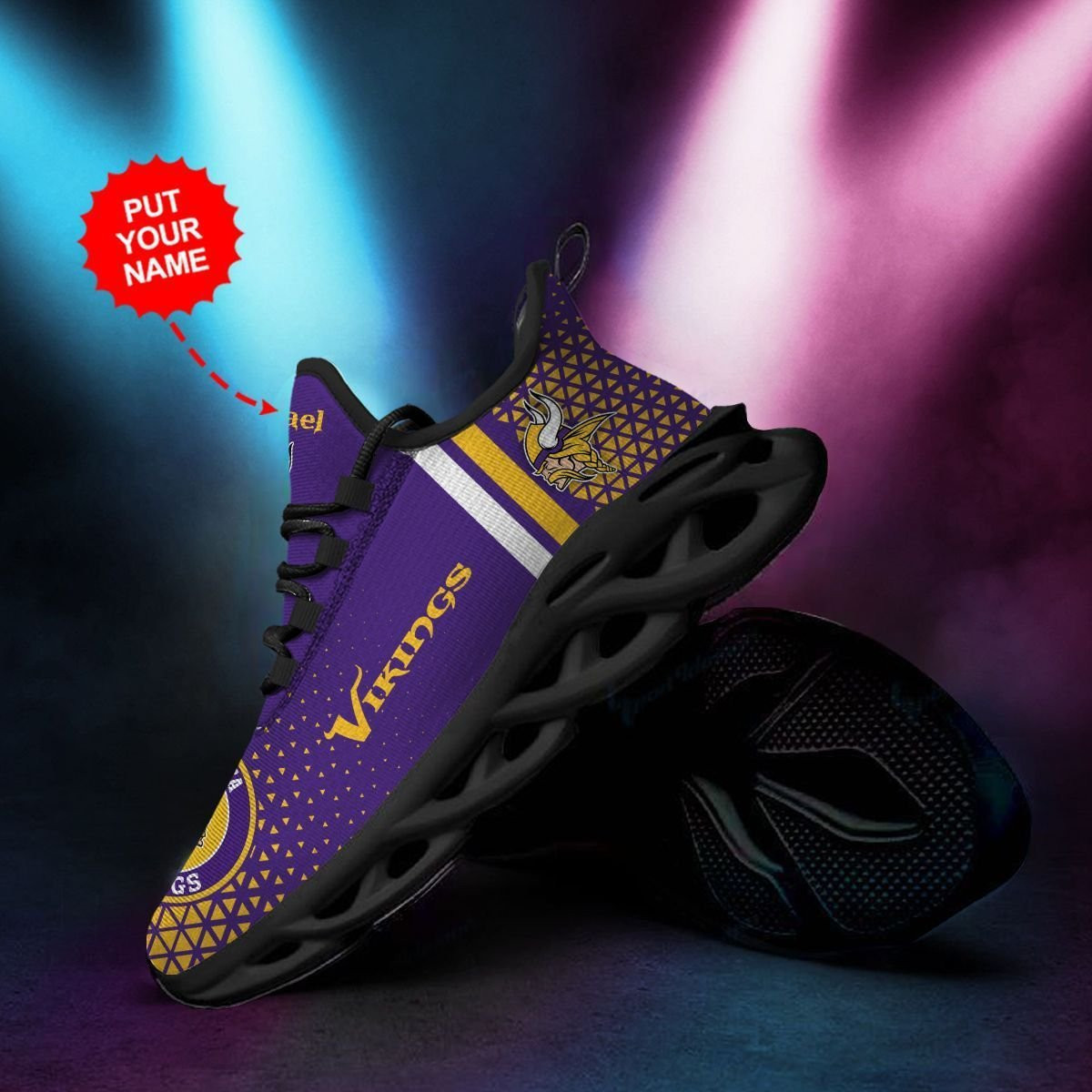 Minnesota Vikings Custom Personalized Max Soul Sneakers Running Sports Shoes For Men Women