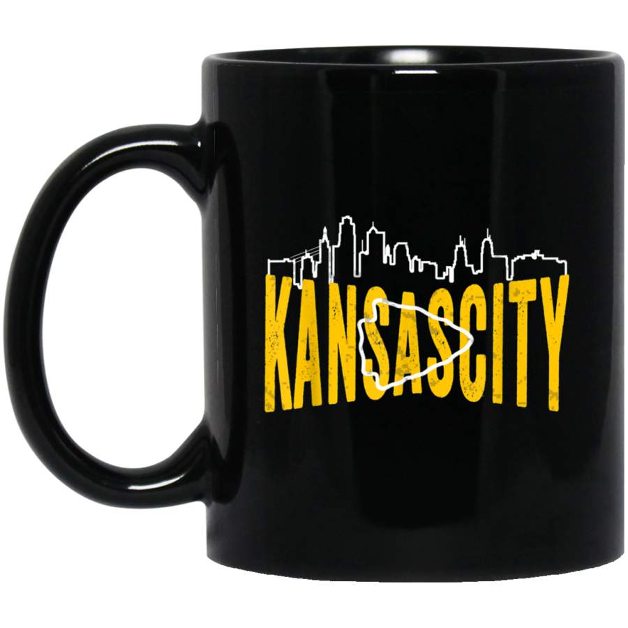 KC Kansas City Kingdom Skyline Kc Red Cool Sports Vintage Mug