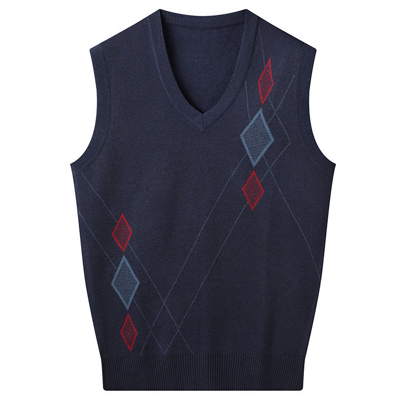 Sweater Vest Men Sleeveless V-neck Waistcoat Keep Warm Underwear Male Clothes alx