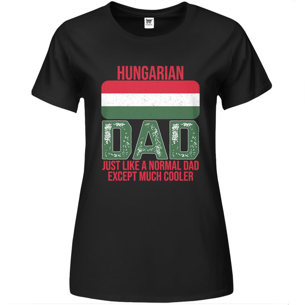 Mens Vintage Hungarian Dad Hungary Flag Design For Father’S Day Premium Womens T Shirts