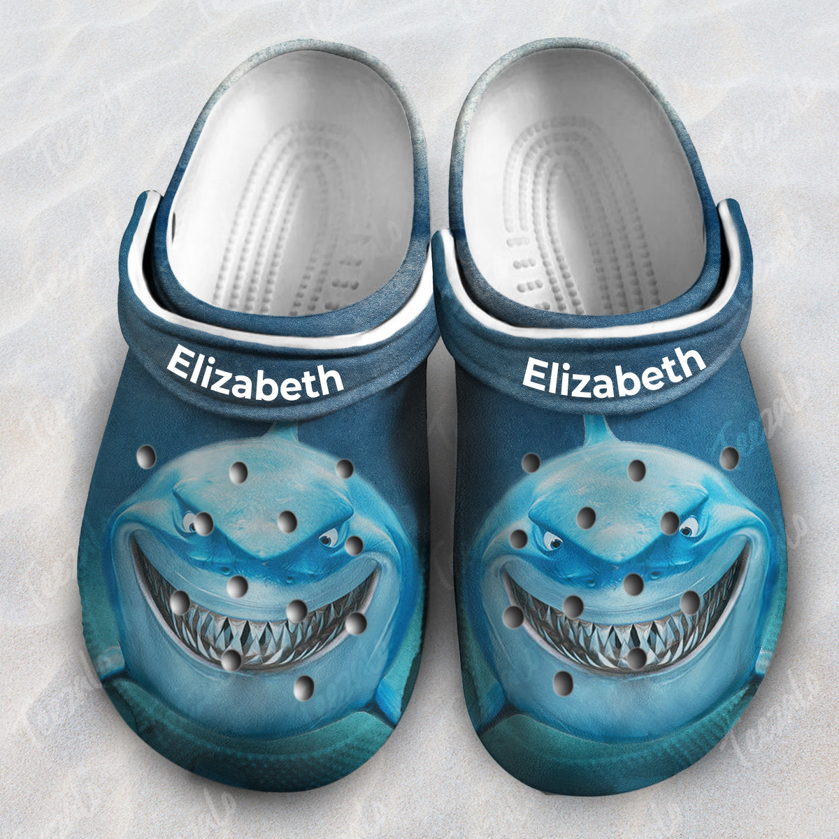 Shark Head Clogs Shoes Personalized With Your Name