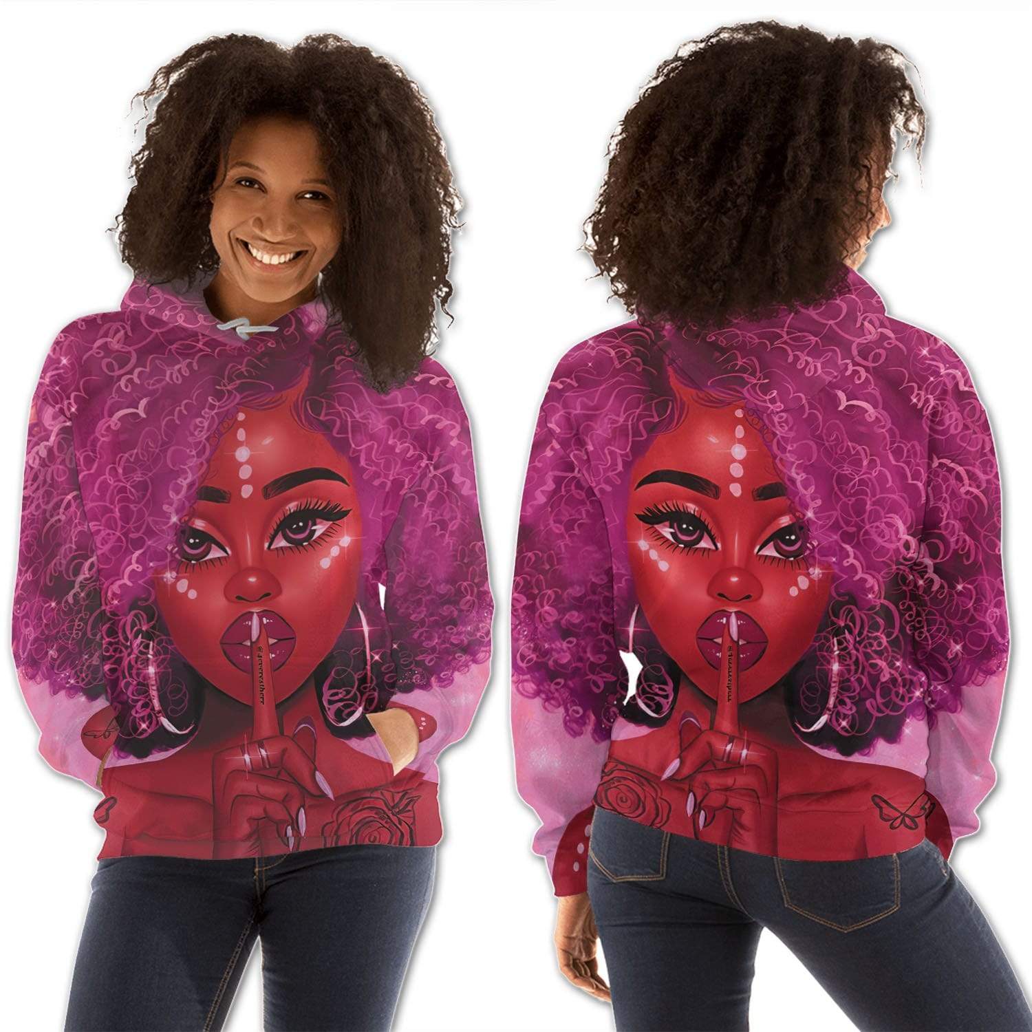 African American Hoodies Pretty Melanin Poppin Girl African Clothing For Women