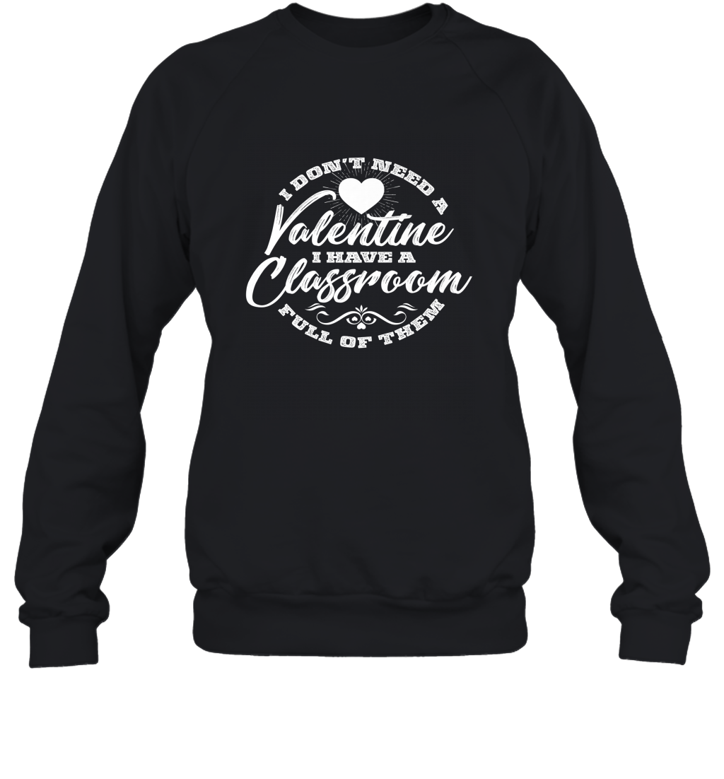 Valentine’s Day Teacher School classroom Art Heart Lover Crewneck Sweatshirt