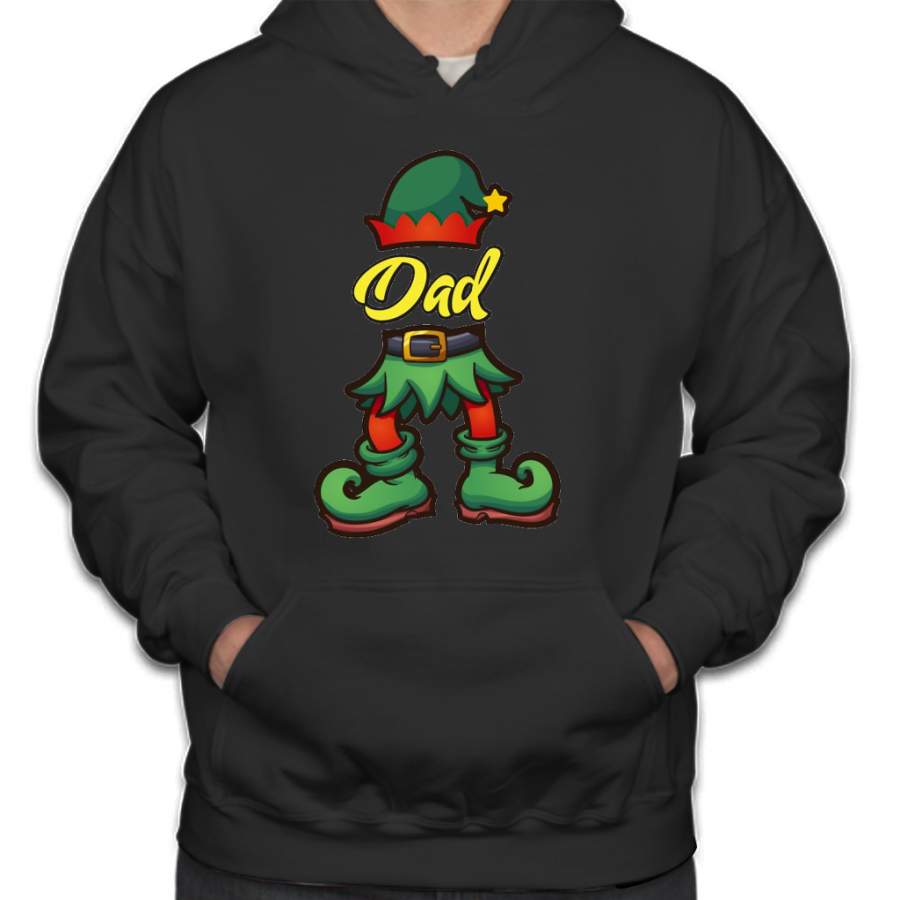Dad Elf Christmas Design | Xmas Santa Helper Art Hoodie