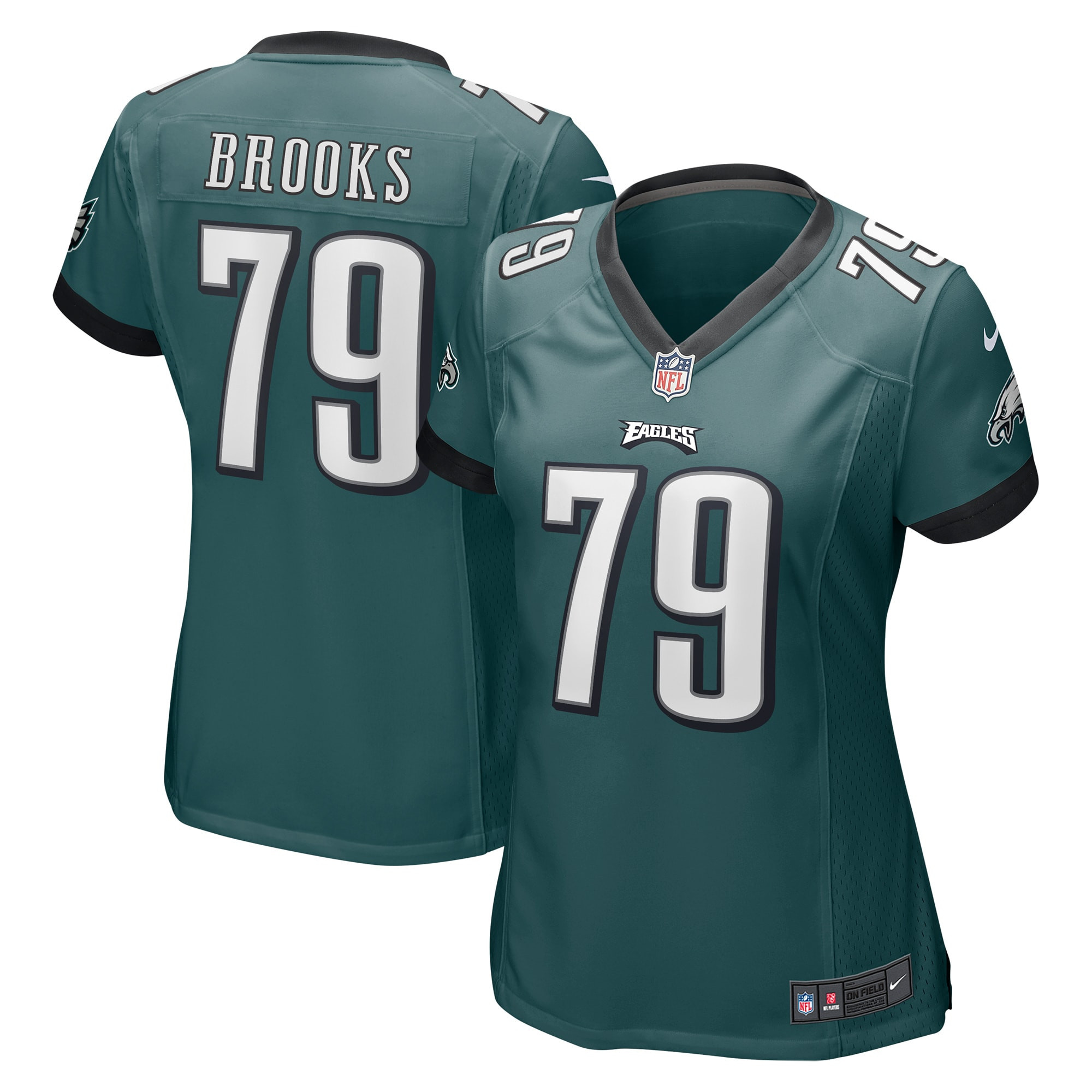 Brandon Brooks Philadelphia Eagles Womens Game Jersey – Midnight Green NFL