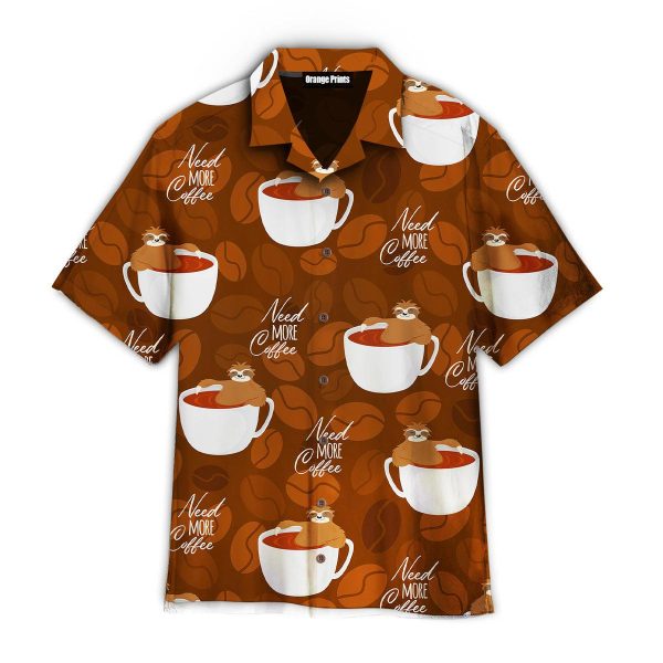 Cute Sloths Bear Relaxing In Coffee Cup On Dark Chocolate Hawaii Shirt For Men Women Ha52611