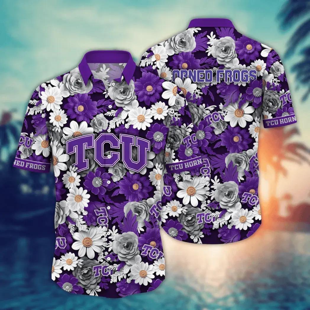 Tcu Horned Frogs Ncaa Flower Aloha Hawaiian Shirt 7, Ncaa Hawaiian Shirt