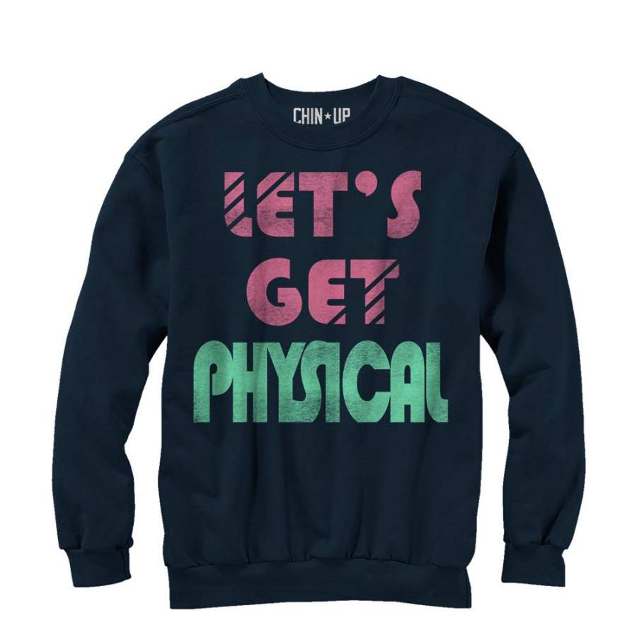 CHIN UP Women’s Let’s Get Physical  Sweatshirt Navy