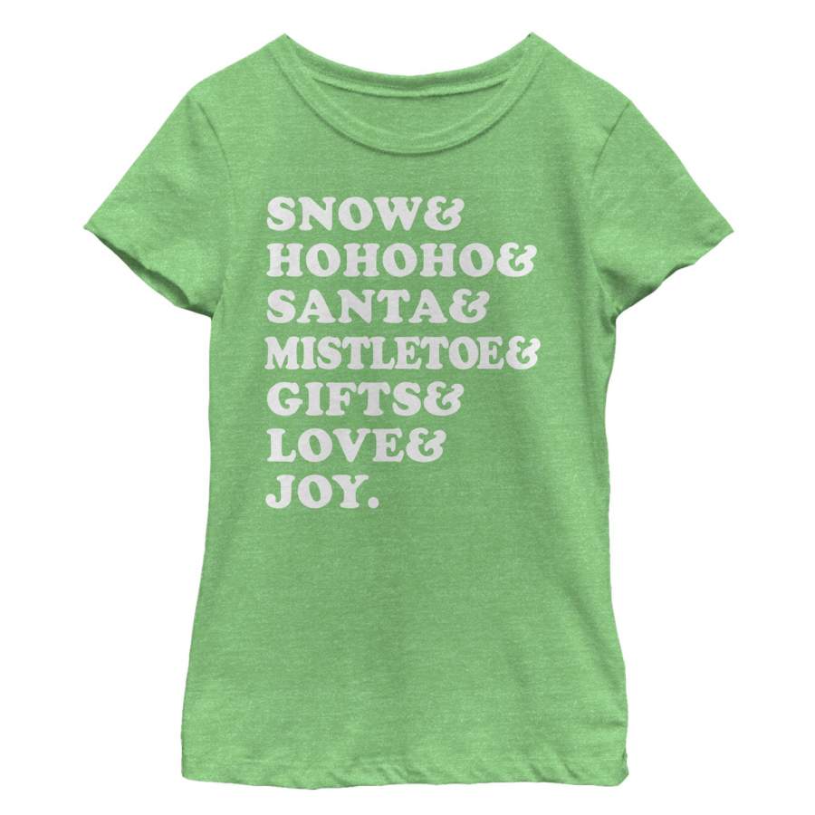 Lost Gods Girl’s Christmas Season List  T Shirt