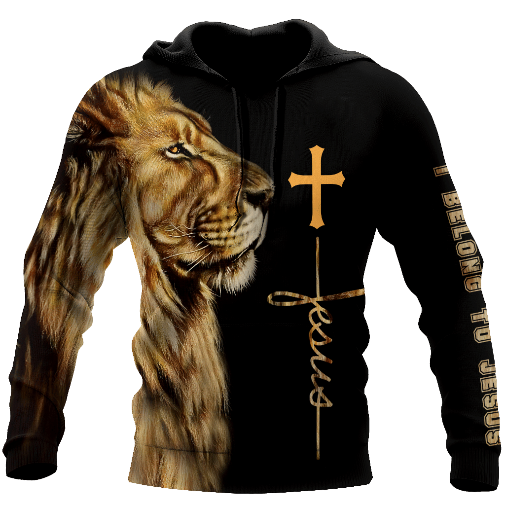 Unisex Lion Belong To Jesus 3D Hoodie All Over Print