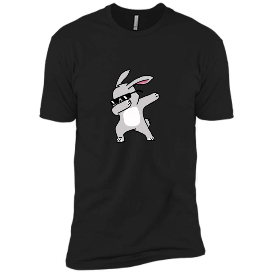 Boys Easter Shirt – Cute Dabbing Easter Bunny T-Shirt Next Level Premium Short Sleeve Tee