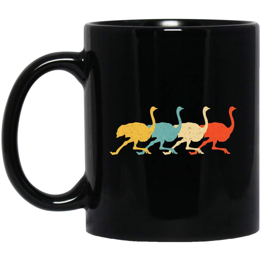 Cassowary Vintage Retro Ostrich Emu Bird Lover 60s 70s Coffee Mug