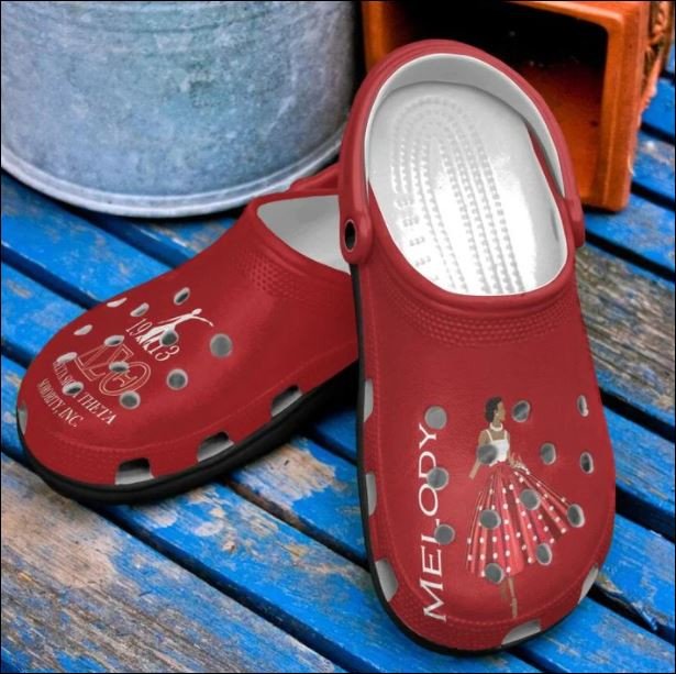 Delta Sigma Theta Dancing Pattern Crocss Classic Clogs Shoes In Red For ...