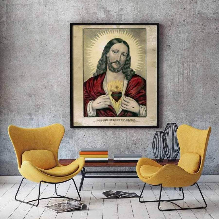 MANH2312 – Jesus – Sacred Heart of Jesus – Poster – Doodledong Shop