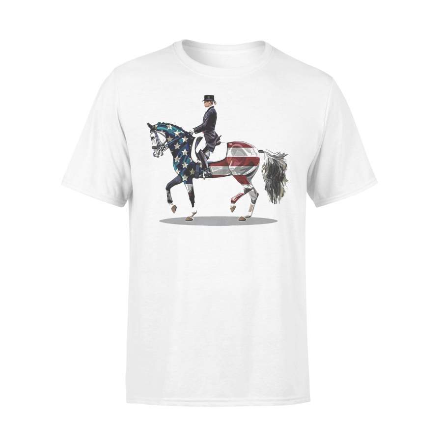 American Flag Dressage Horse T-shirt