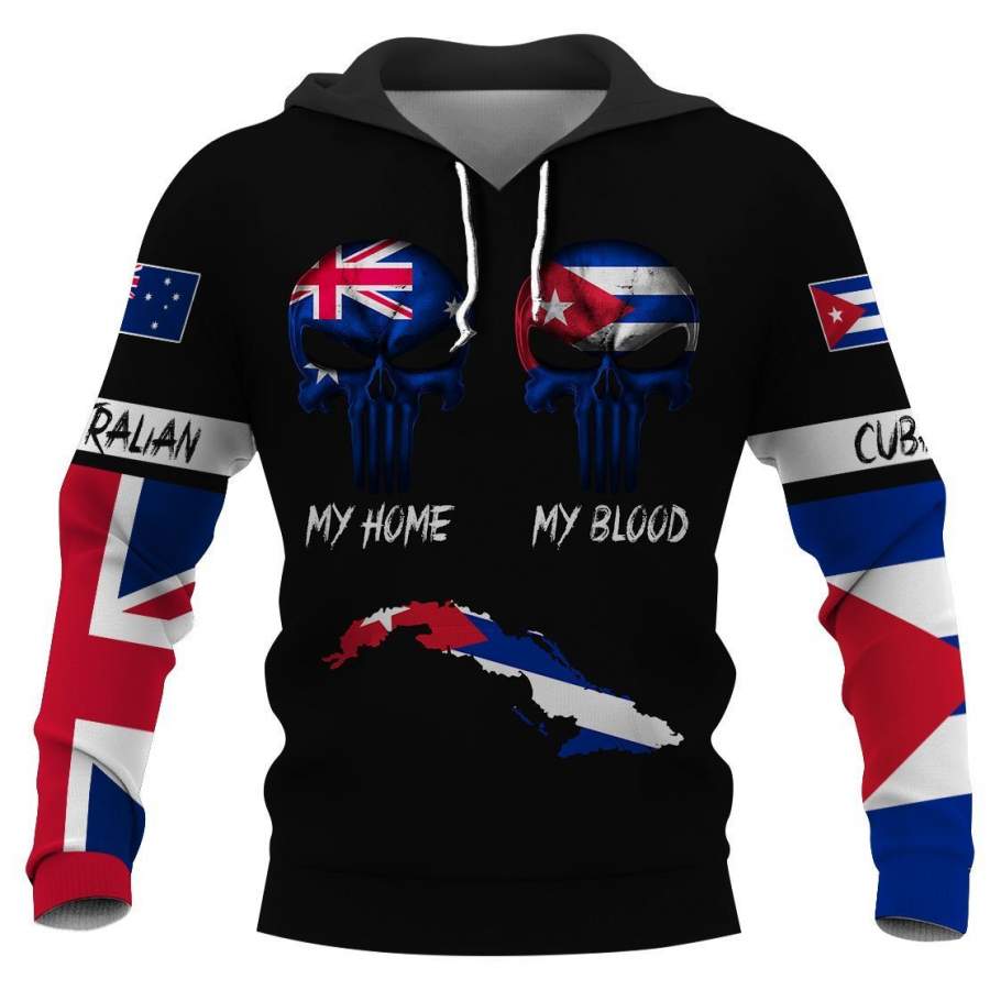 Australian my home cuban my blood hoodie 3D Full Printing