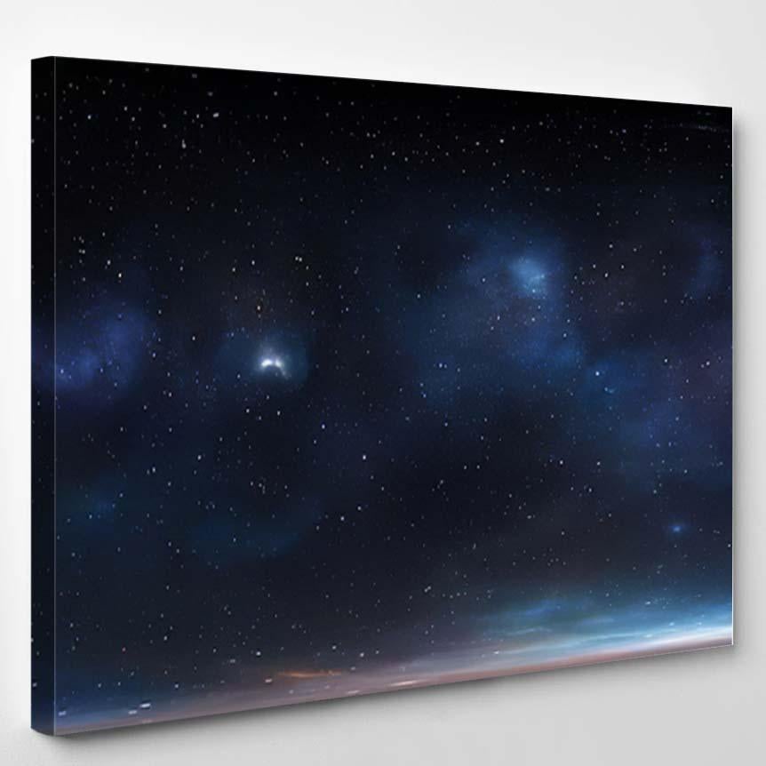 360 Degree Space Background Nebula Stars 1 – Galaxy Sky And Space Canvas Print