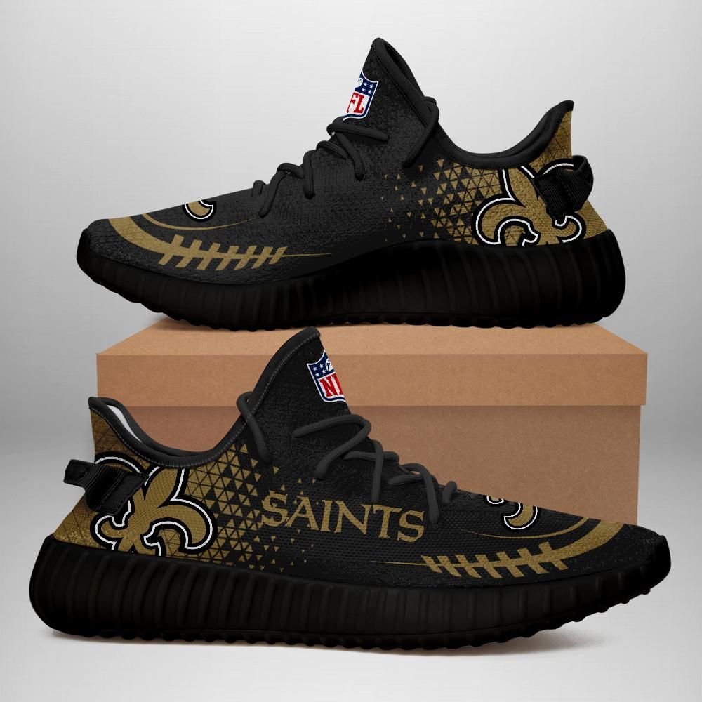 New Orleans Saints Unisex Sneaker Football Custom Shoes New Orleans Saints Yeezy Boost 350