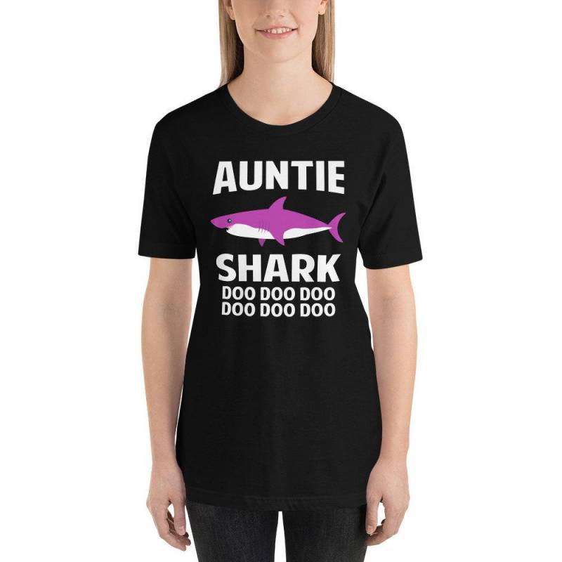 Crushtee Auntie Shark, Doo Doo Doo, Auntie Shark Shirt, Cute Aunt Shirt, Aunt Gift, New Aunt Shirt, Aunt To Be, Pregnancy Reveal, Baby Shark Dance Long Sleeve Hoodie