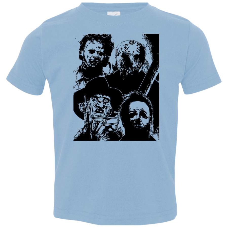 AGR Halloween Horror Movies Tee Freddy Krueger – Jason Voorhees- Leatherface – michael myers Toddler Jersey T-Shirt