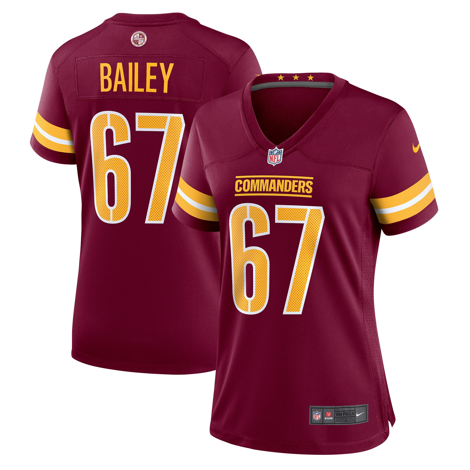 Zack Bailey Washington Commanders Womens Game Jersey – Burgundy NFL