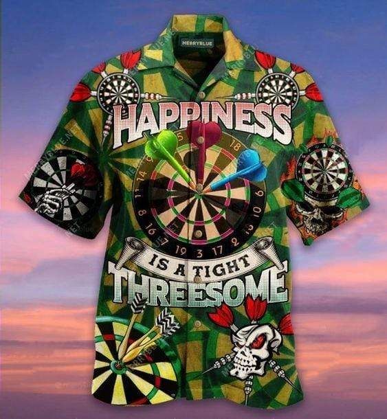 High Quality Hawaii Aloha Shirts Darts Happiness Is A Tight Threesome Ha60835