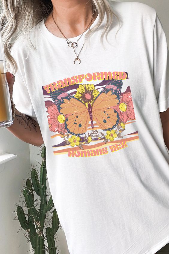 Butterfly Christian Shirt, Jesus Shirt, Christian T-shirt