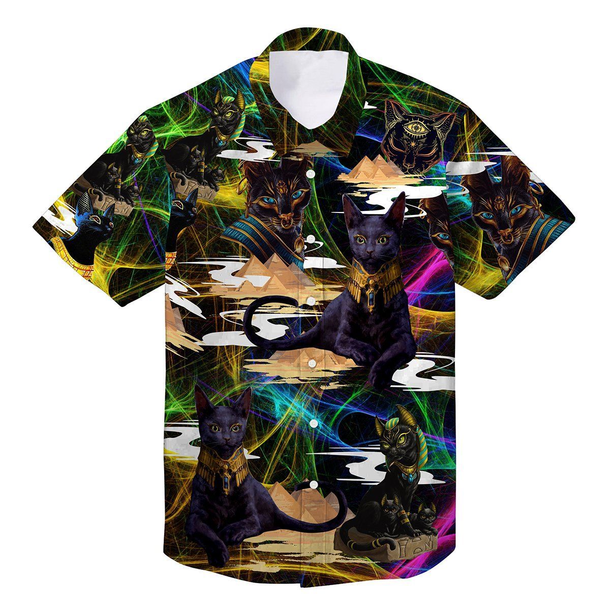 Shop Awesome Egyptain Cat Unisex Hawaii Shirt Ha21177