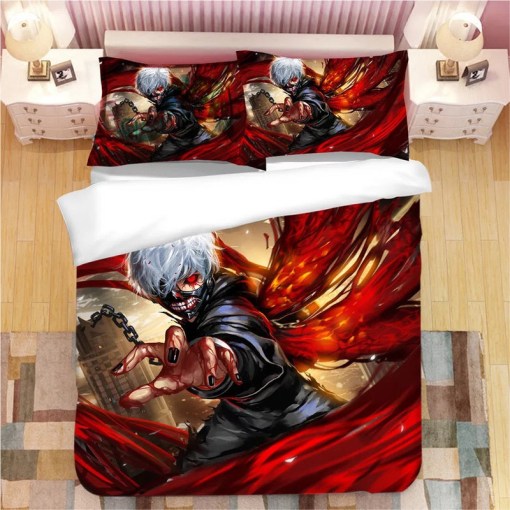 Tokyo Ghoul Kaneki Ken 7 Duvet Cover Pillowcase Home Decor 3D Bedding Set 4081