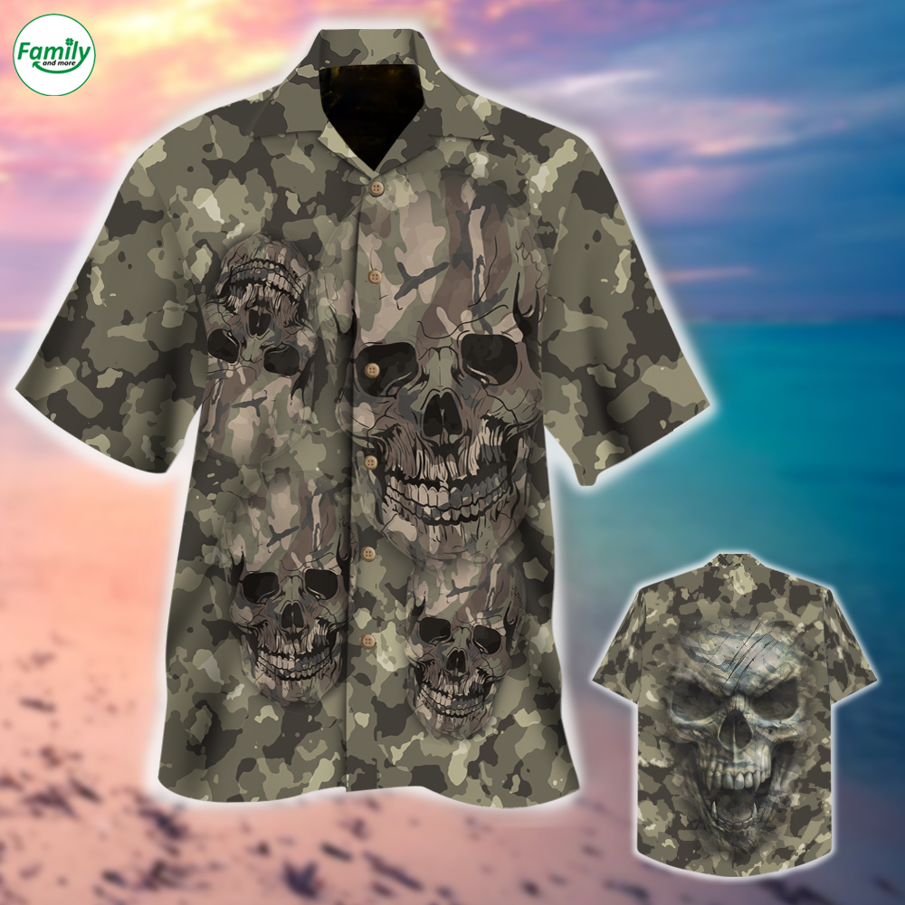 Skull Camo Hawaii Lover Hawaii Shirt For Men Women Ha55442