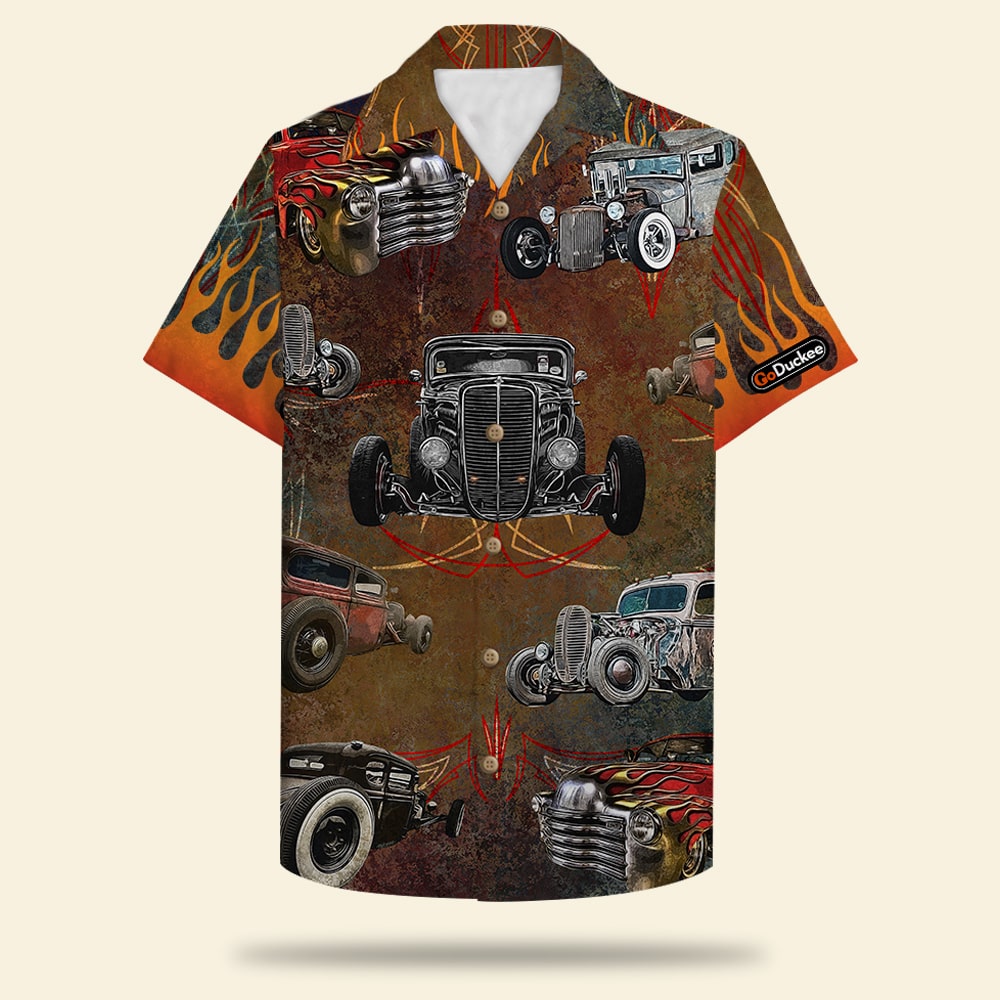 Personalized Hawaii Shirt Hot Rod Pattern Ha59388