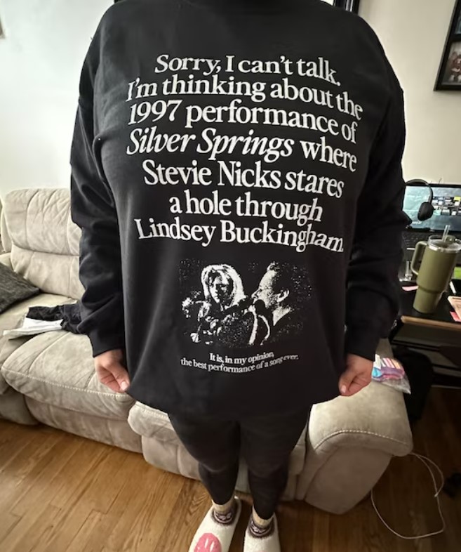 I m Thinking About The 1997 Performance of Silver Springs Crewneck Sweatshirt Outfit