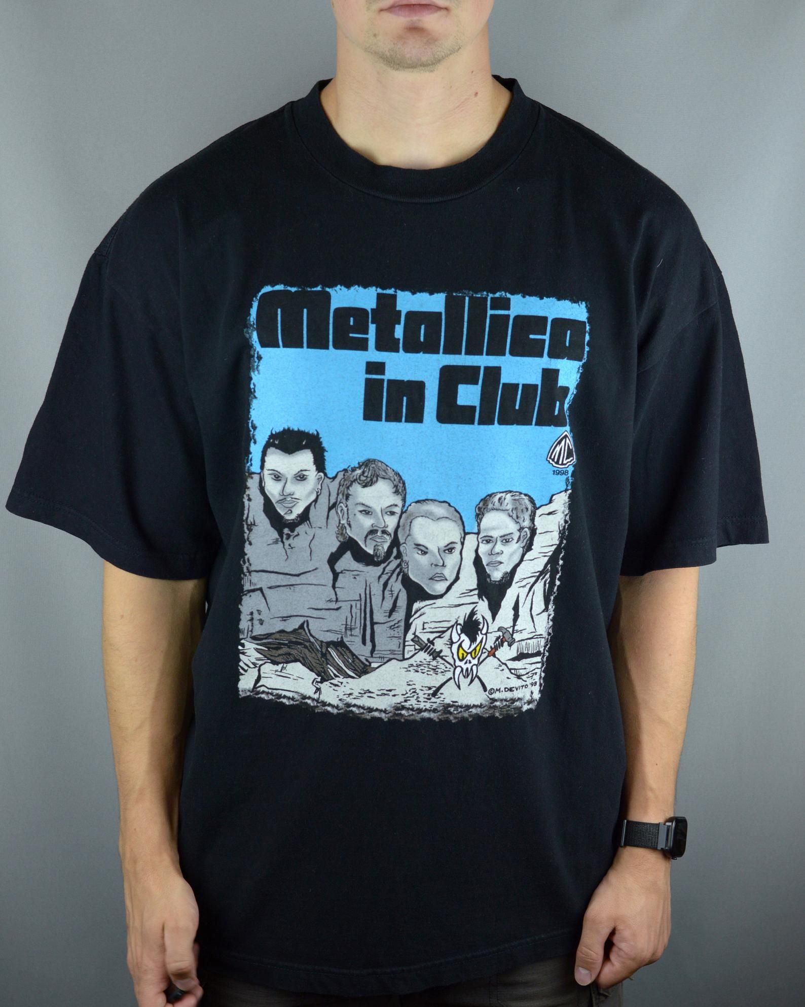 Vintage Metallica In Club Stubborn Metallica-Club Member 1998 T Shirt