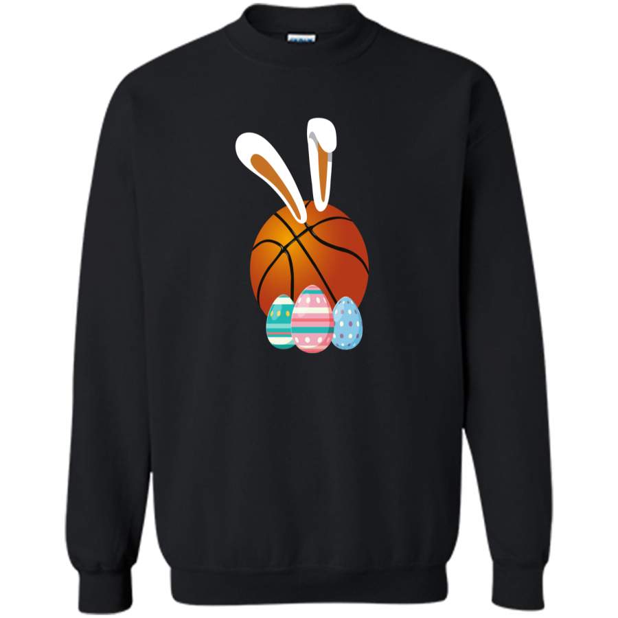 Easter Bunny Basketball T-Shirts Funny Printed Crewneck Pullover Sweatshirt 8 oz