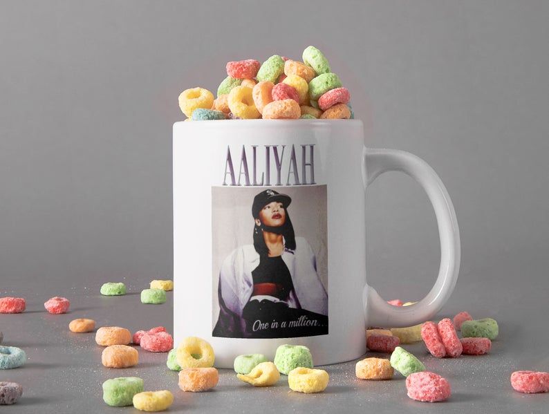 White Mug Aaliyah One in a Million Mug Aaliyah Remembering Mug Aaliyah Dana Haughton Mug Retro Vintage Mug Premium Sublime Ceramic Coffee Mug H99