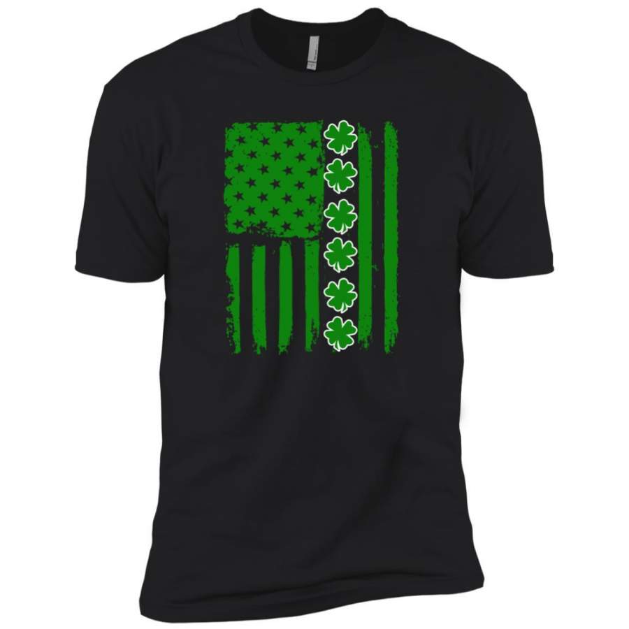 Irish American Flag Shamrock St Patricks Day Shirt