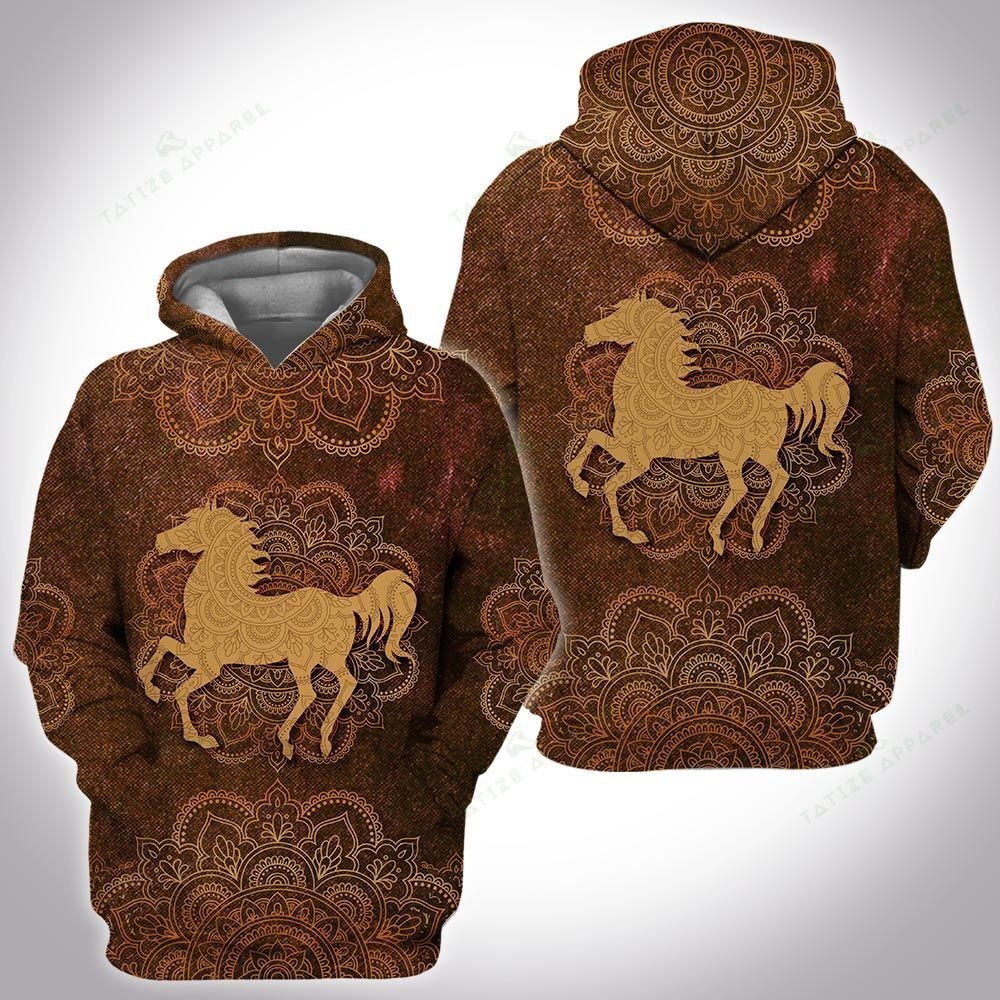 Animal mandala horse 3D All Over Printed Shirt, Sweatshirt, Hoodie, Bomber Jacket Size S – 5XL