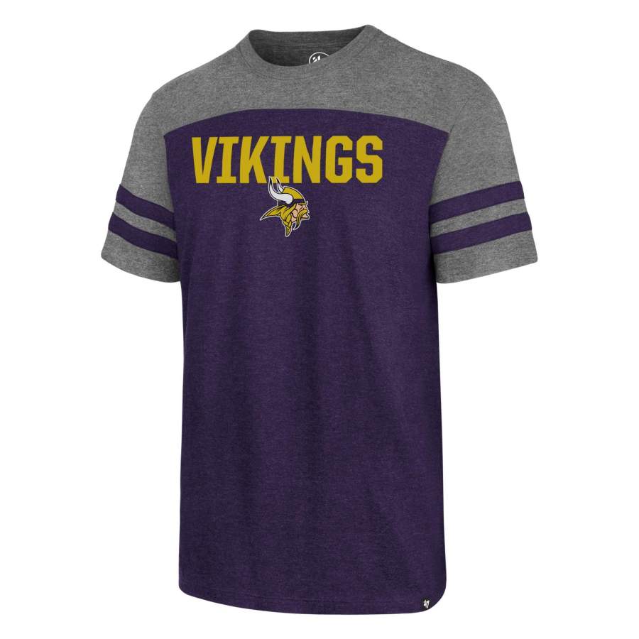 Minnesota Vikings Versus ’47 Club Tri-Colored T-Shirt 3D All Over Print Mens