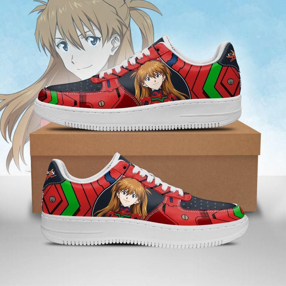 Asuka Langley Shikinami Neon Genesis Evangelion Air Force Shoes Sneakers Custom Anime