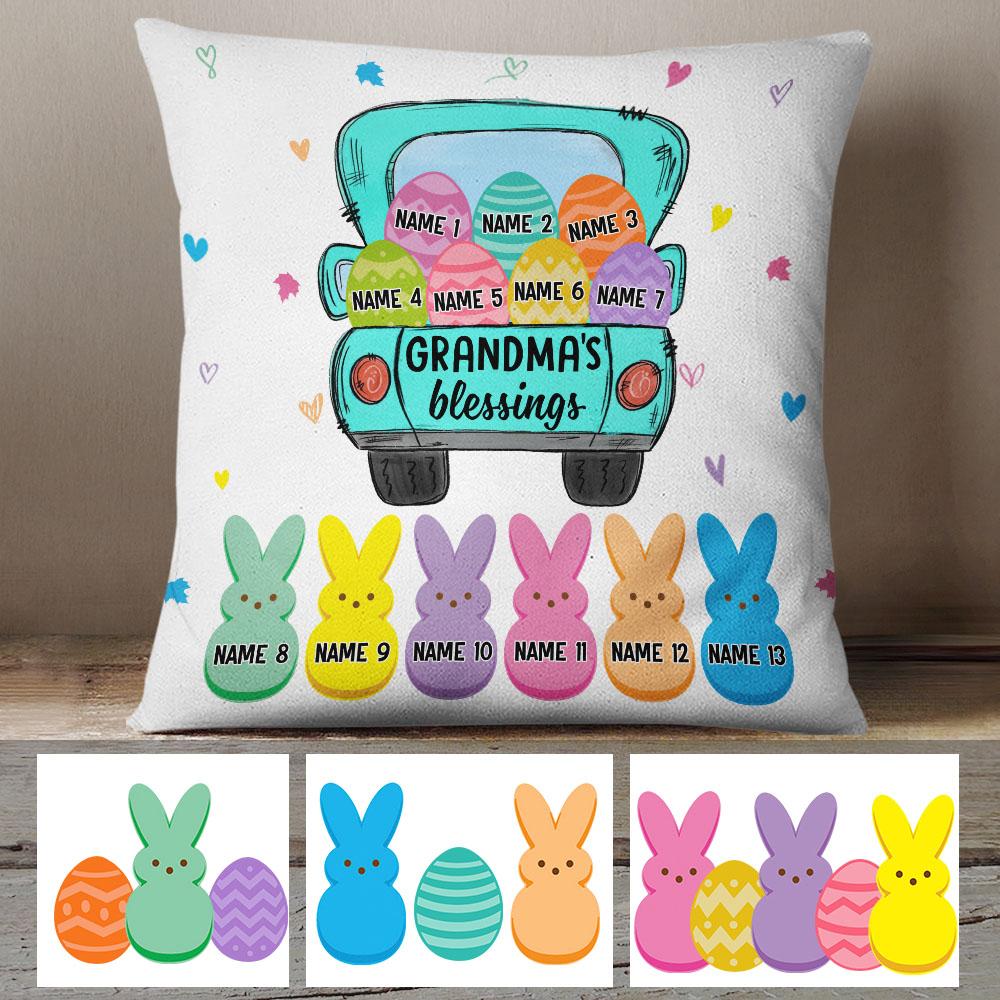 Personalized Bunny Easter Day Pillow(Insert Included)