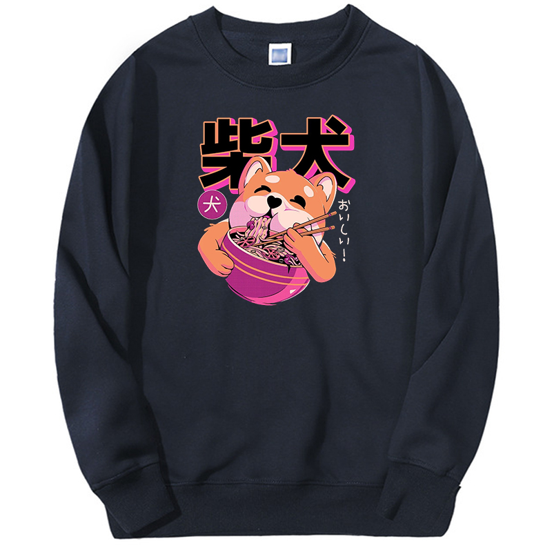 Spring Men’s Harajuku Big Size Cute Shiba Dog Print Animals Sweatshirts Hoodies Fashion Print Hoody Man Print Sweatshirt alx