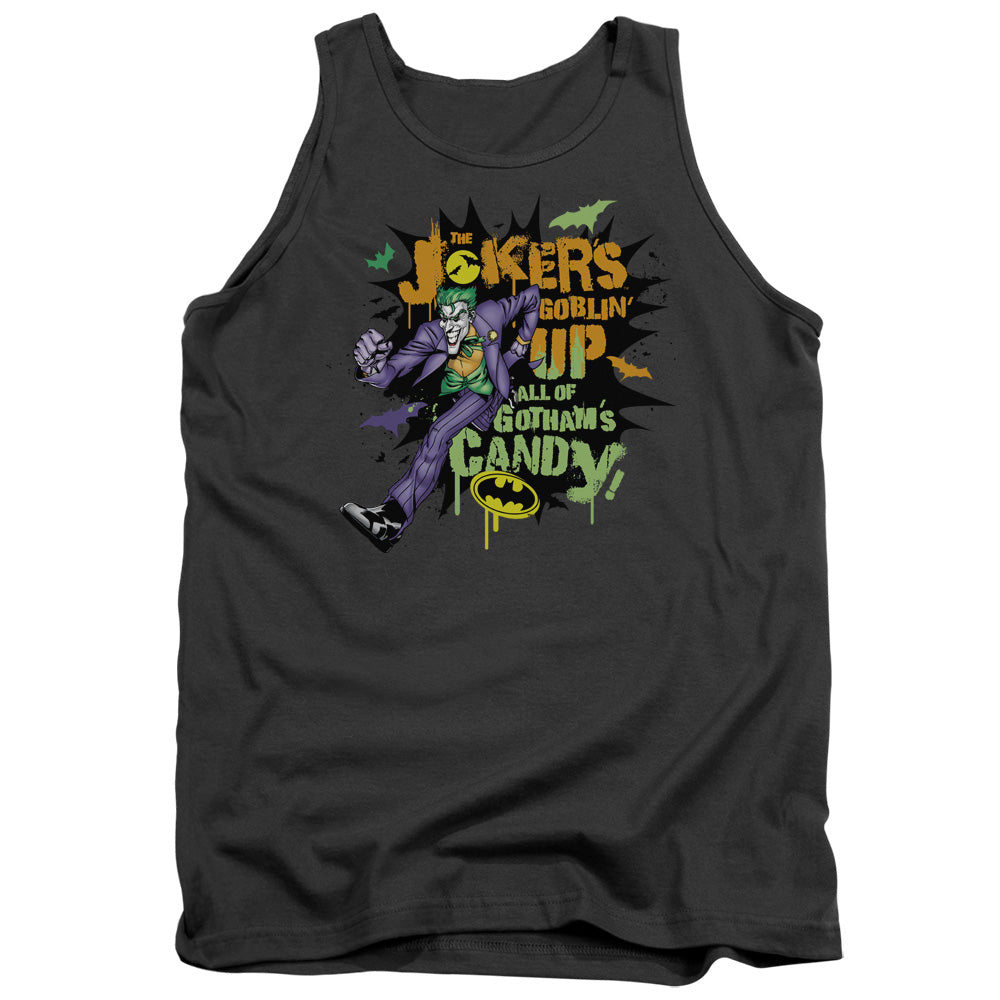 Batman Goblin Candy Mens Tank Top Shirt Charcoal