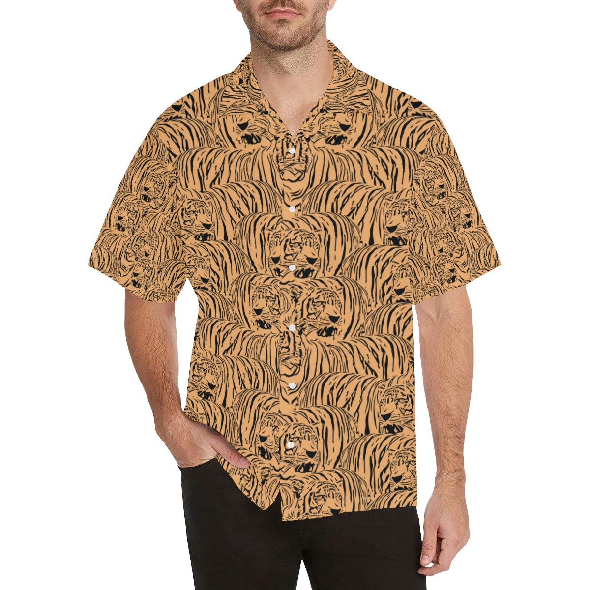 Bengal tigers pattern Men’s All Over Print Hawaiian Shirt