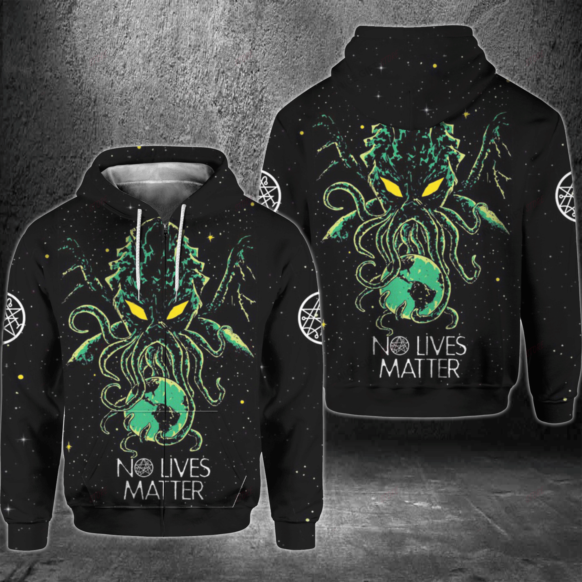 Cthulhu No Lives Matter Zip Hoodie 3D 3Zh-A3A5