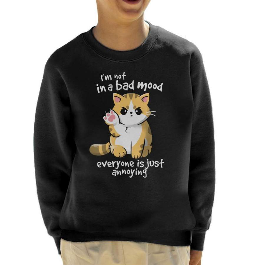 Bad Mood Cat Kid’s Sweatshirt