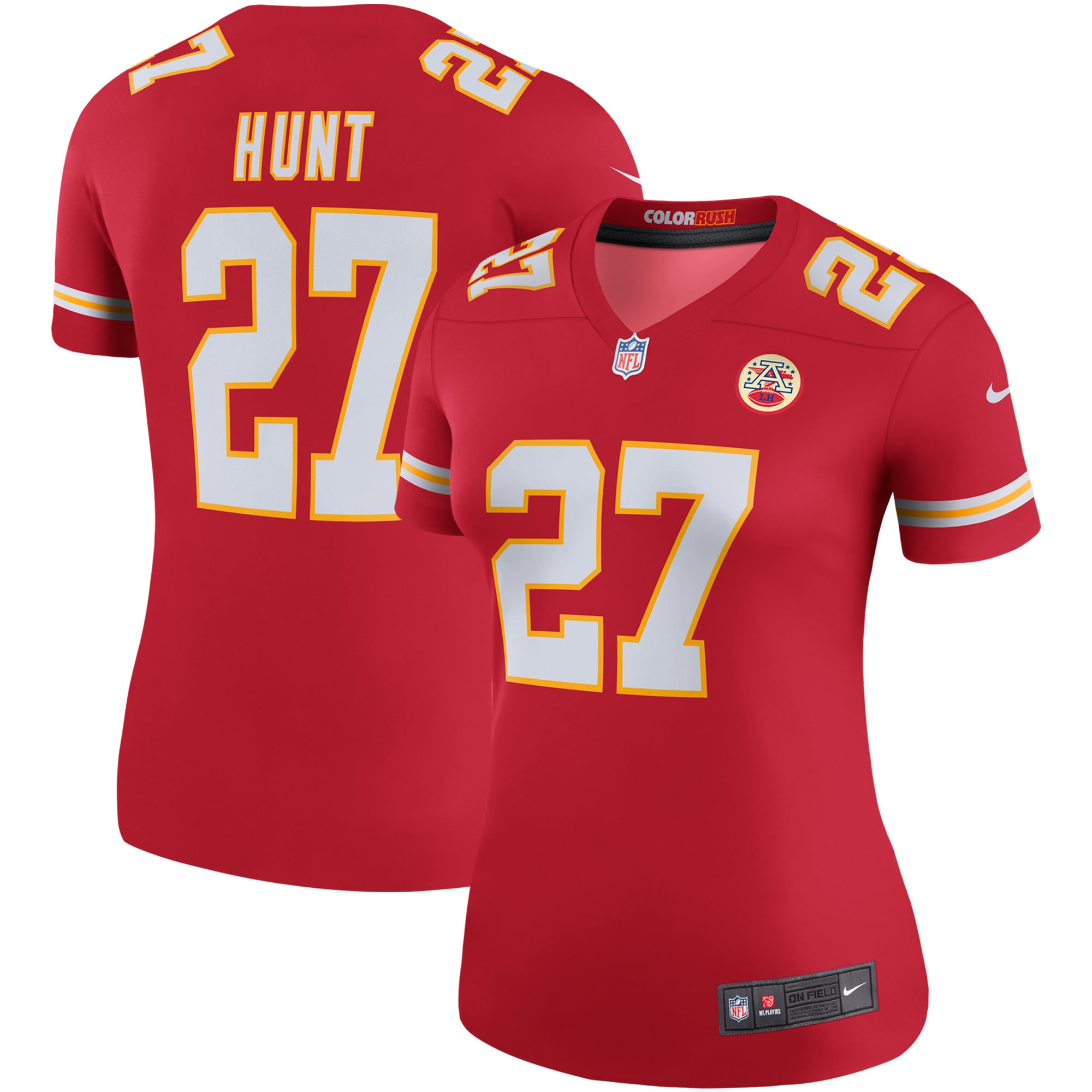 Women’s Kansas City Chiefs Kareem Hunt Red Color Rush Legend Player Jersey